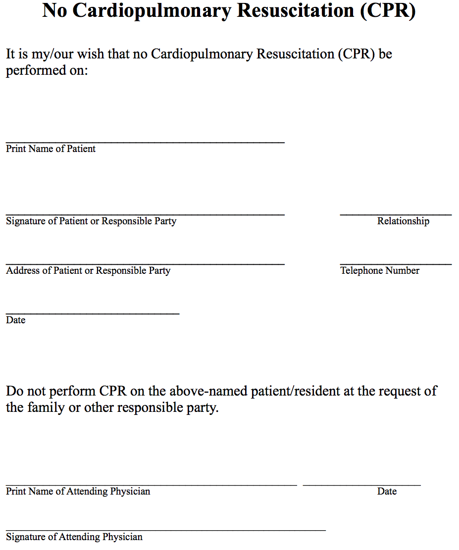 DNR Form