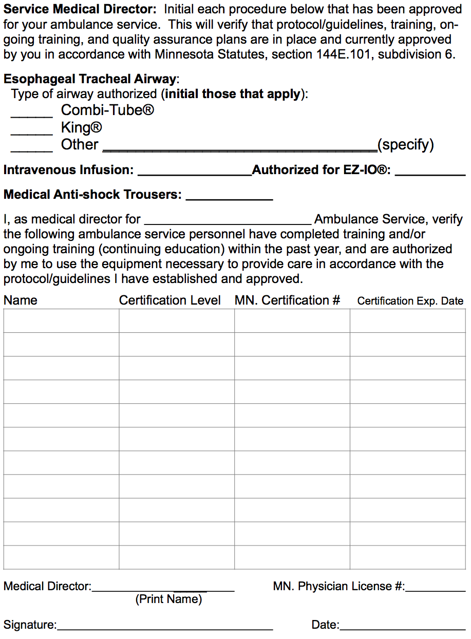 Skills Verification Form