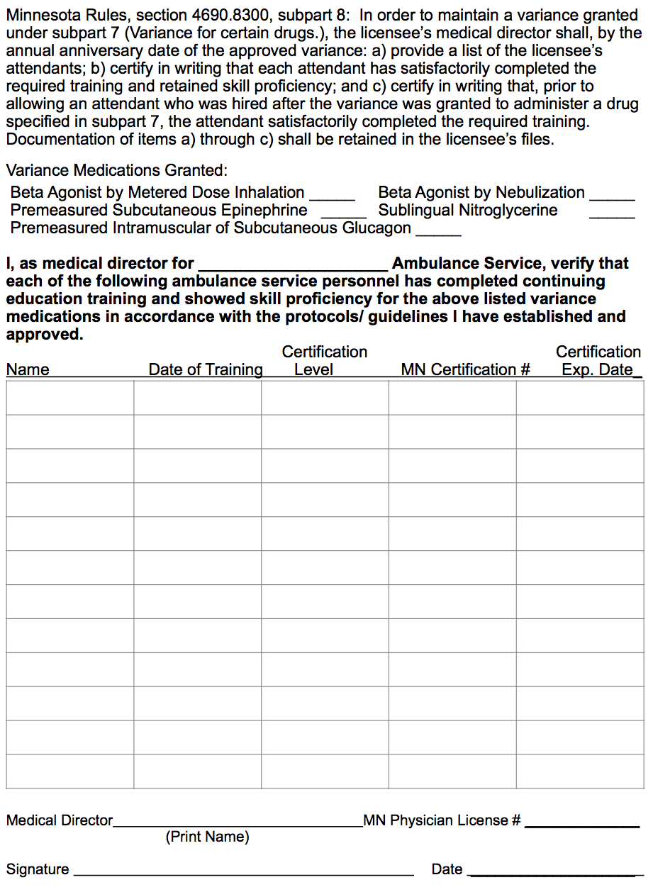 Skills Verification Form